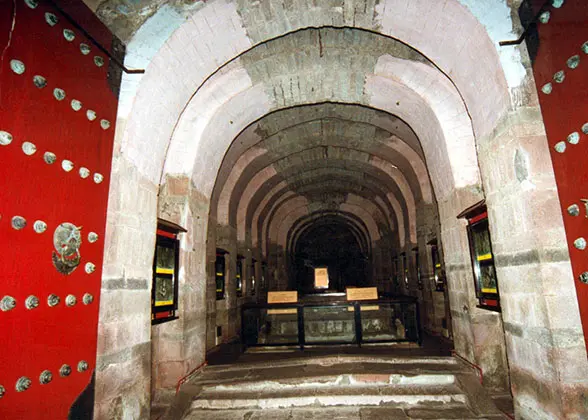 Inside the mausoleum